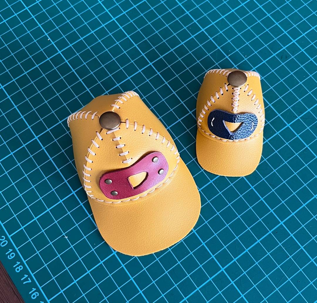 Miniature Leather Baseball Cap Pattern | PDF SVG DXF Digital Download | Pet Hat & Bag Charm Template