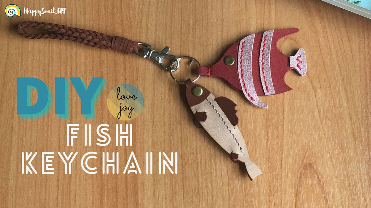 Leather Fish Key Chain Pattern | Key Fob Template | PDF Digital Download