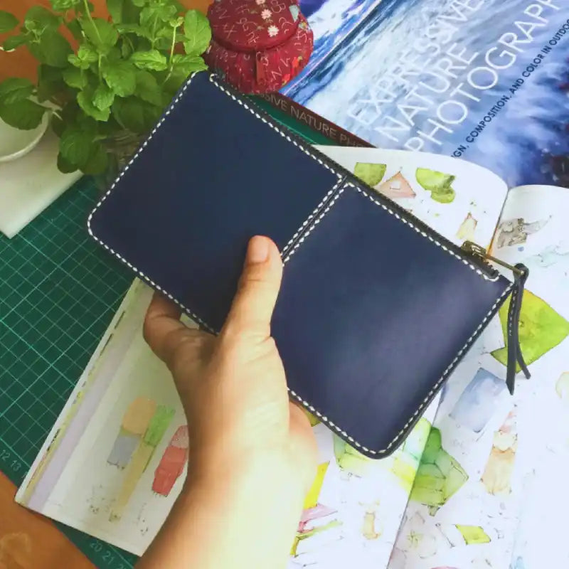 Clutch, wristlet and sling bag leather pattern.