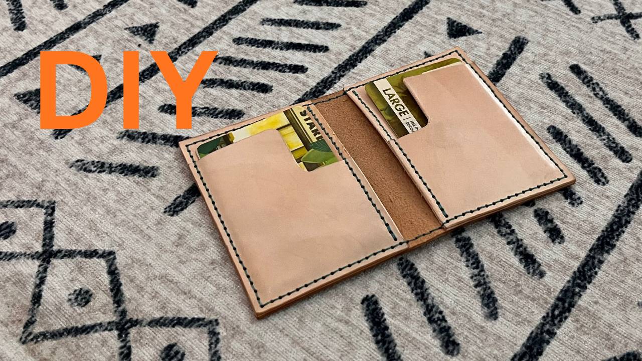 DIY slim card leather wallet for my dad