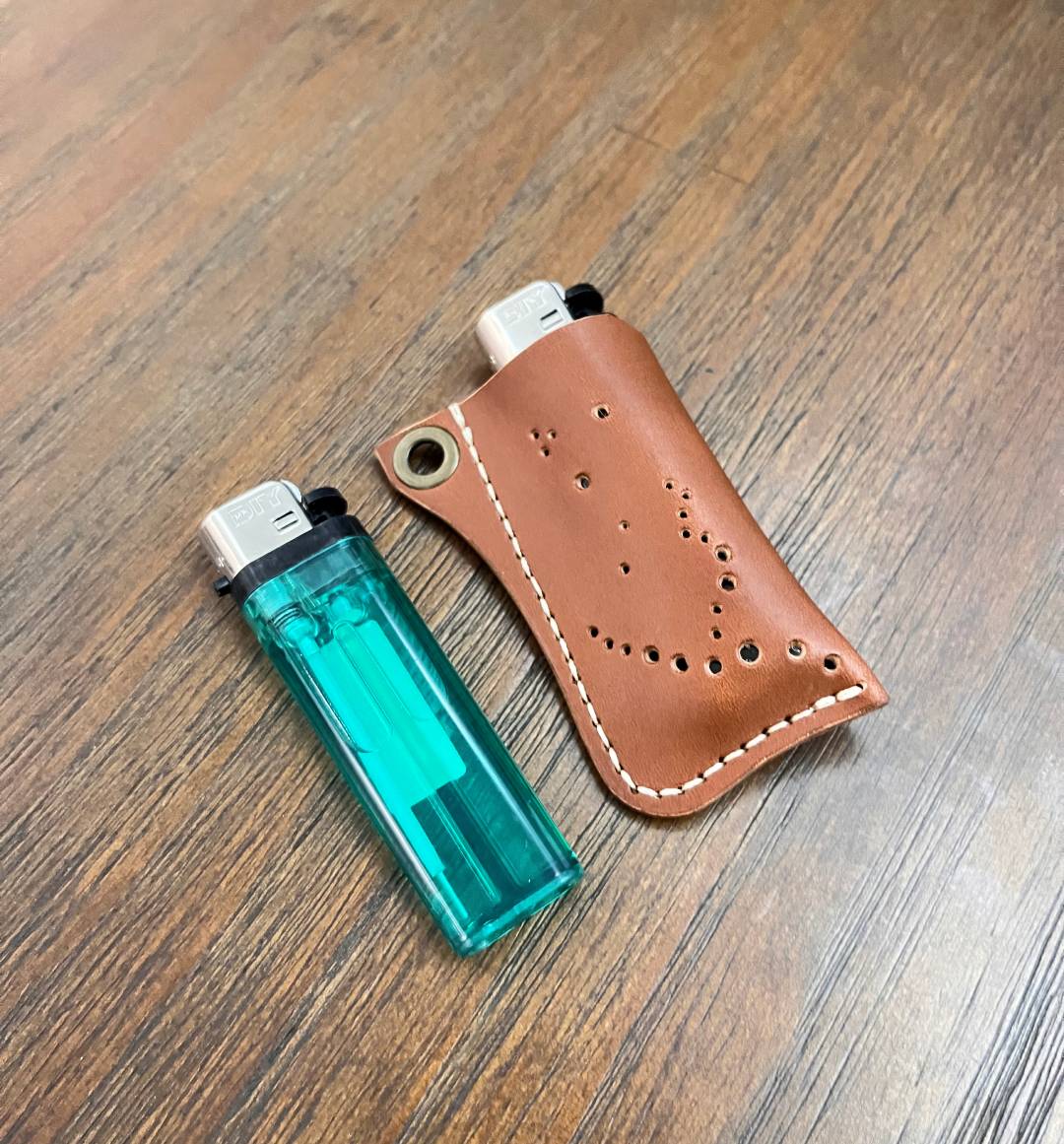 Leather Lighter Case Pattern: DIY Lighter Keychain Template (PDF, SVG, DXF) Digital Download
