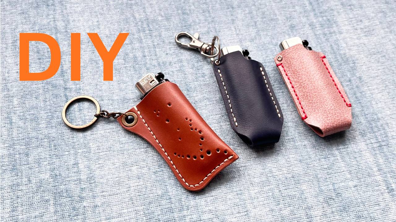 3 DIY Leather Lighter holders 