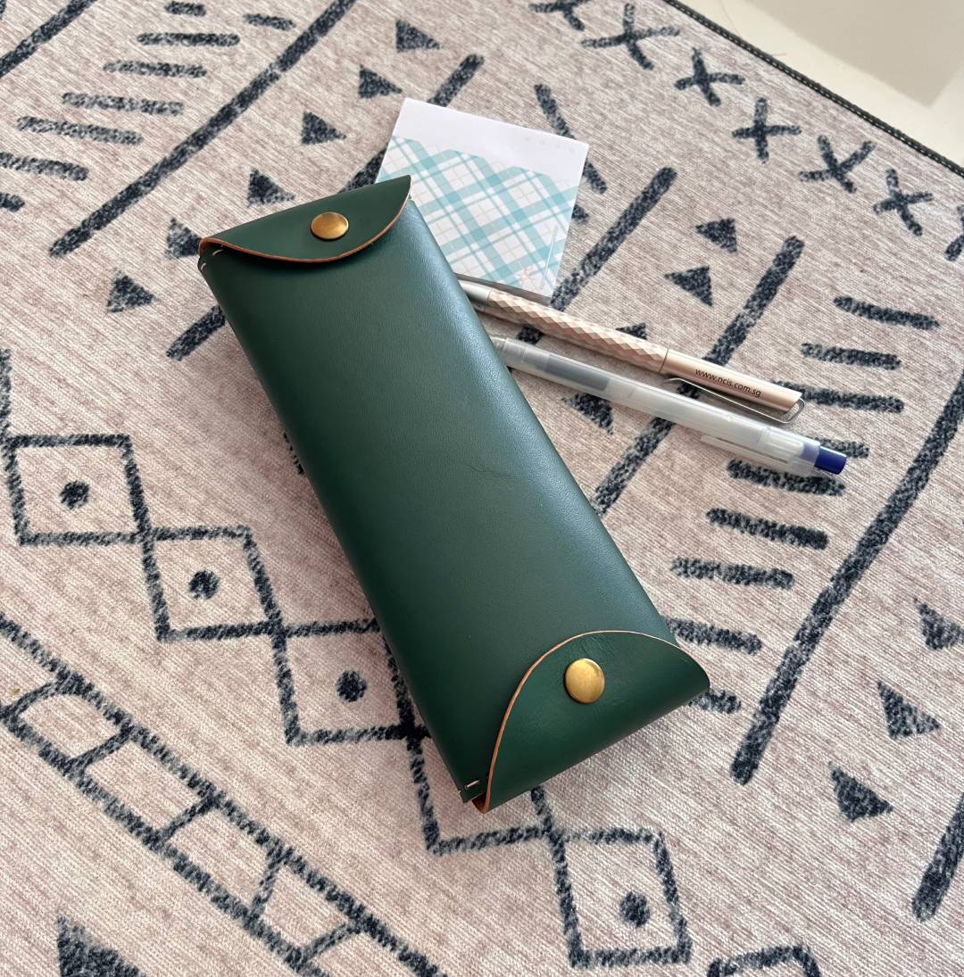 Leather Pencil Case Pattern: Minimalist Pen Pouch Template (PDF, SVG, DXF) Digital Download