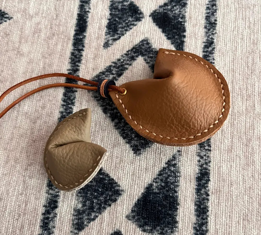 DIY Leathercraft Fortune Cookie Template, Laser Cut Bag Charm Template | Digital Download