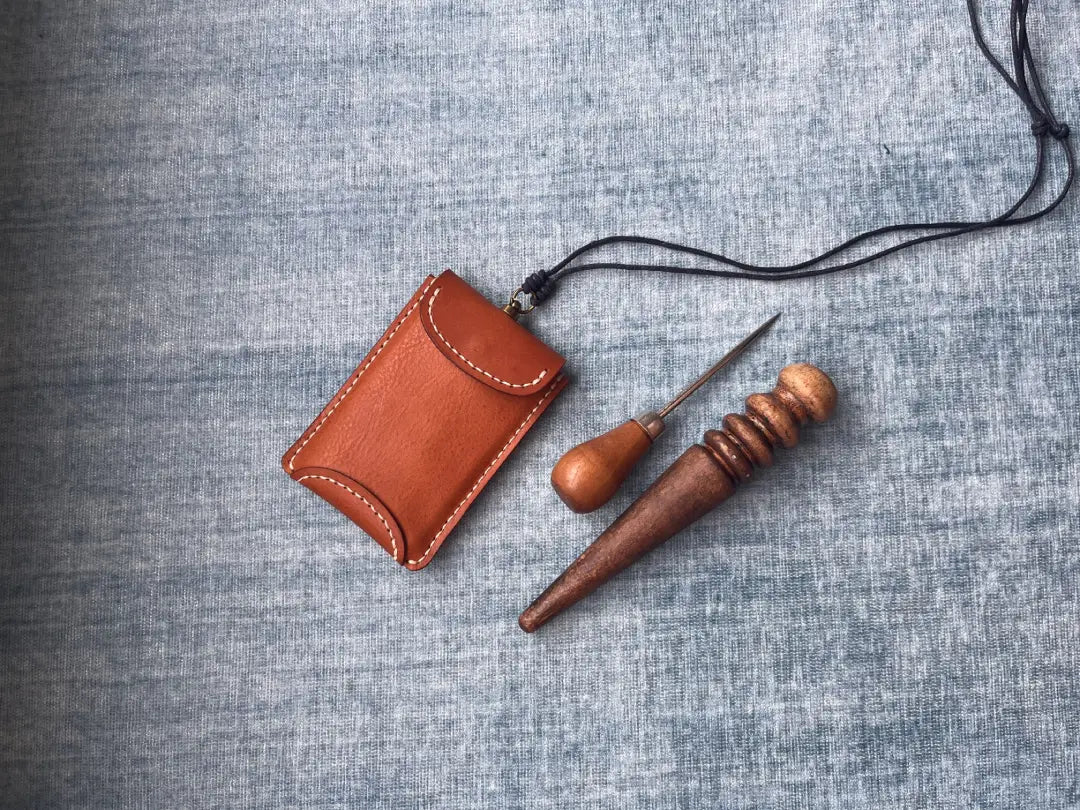 Minimalist Leather Card Holder Pattern - Digital Template (PDF, DXF, SVG)