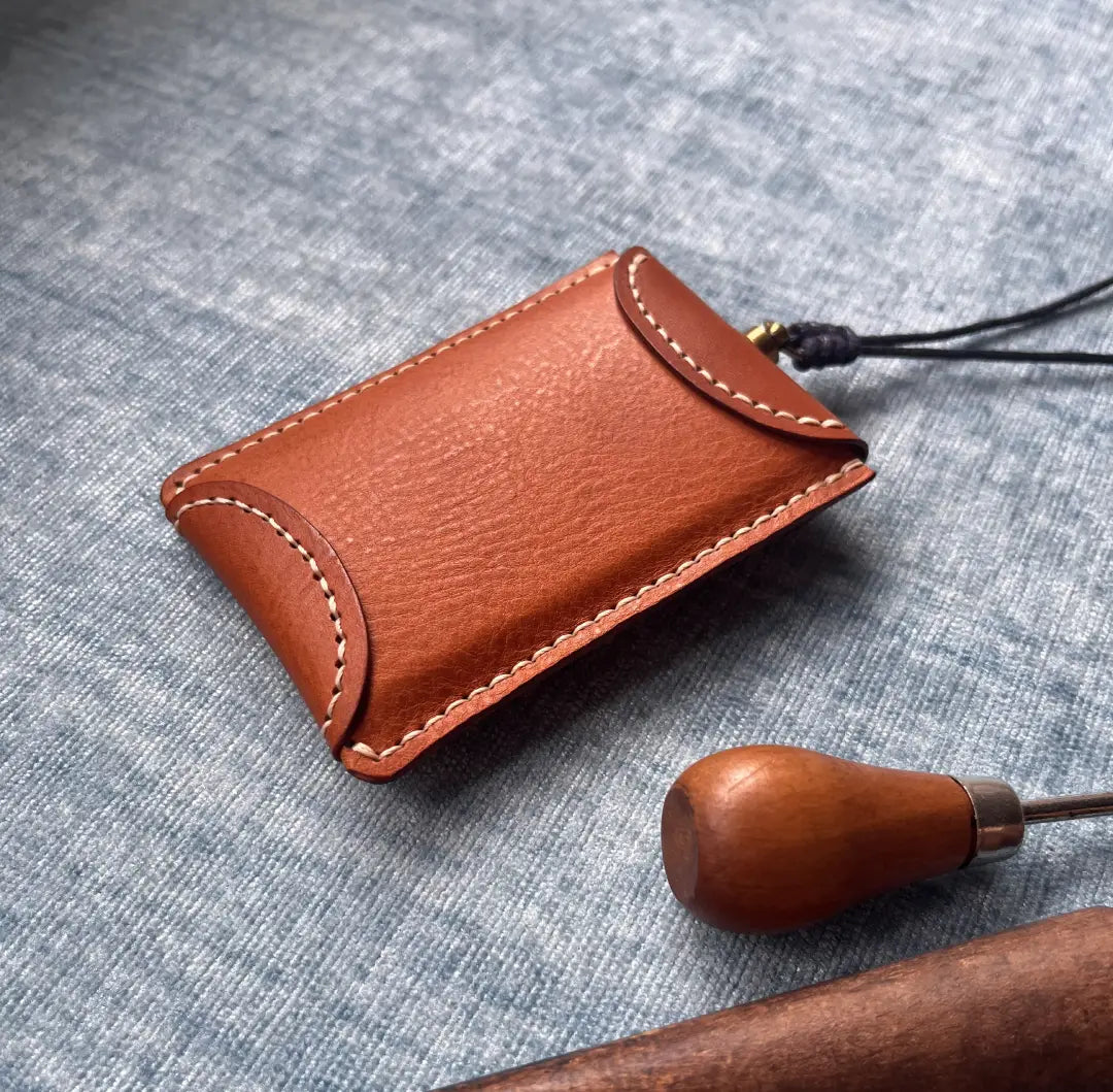 Minimalist Leather Card Holder Pattern - Digital Template (PDF, DXF, SVG)