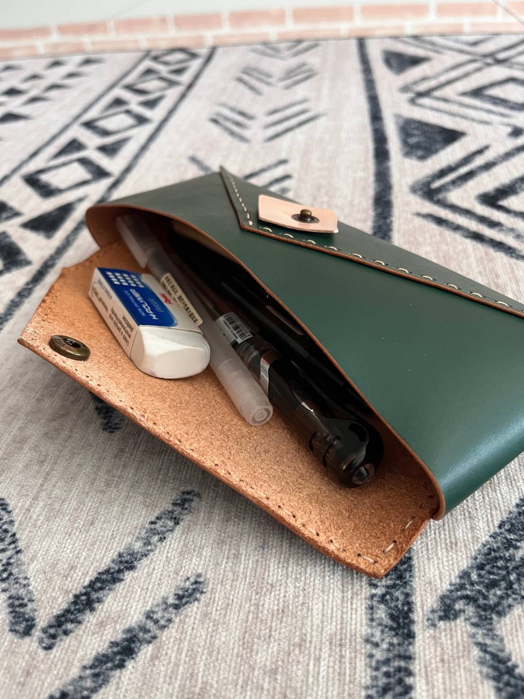 Leather Pencil Case Pattern: Minimalist Pen Pouch Template (PDF, SVG, DXF) Digital Download