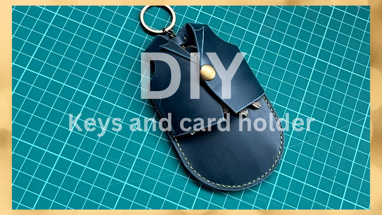 leather pattern for card and key holder.