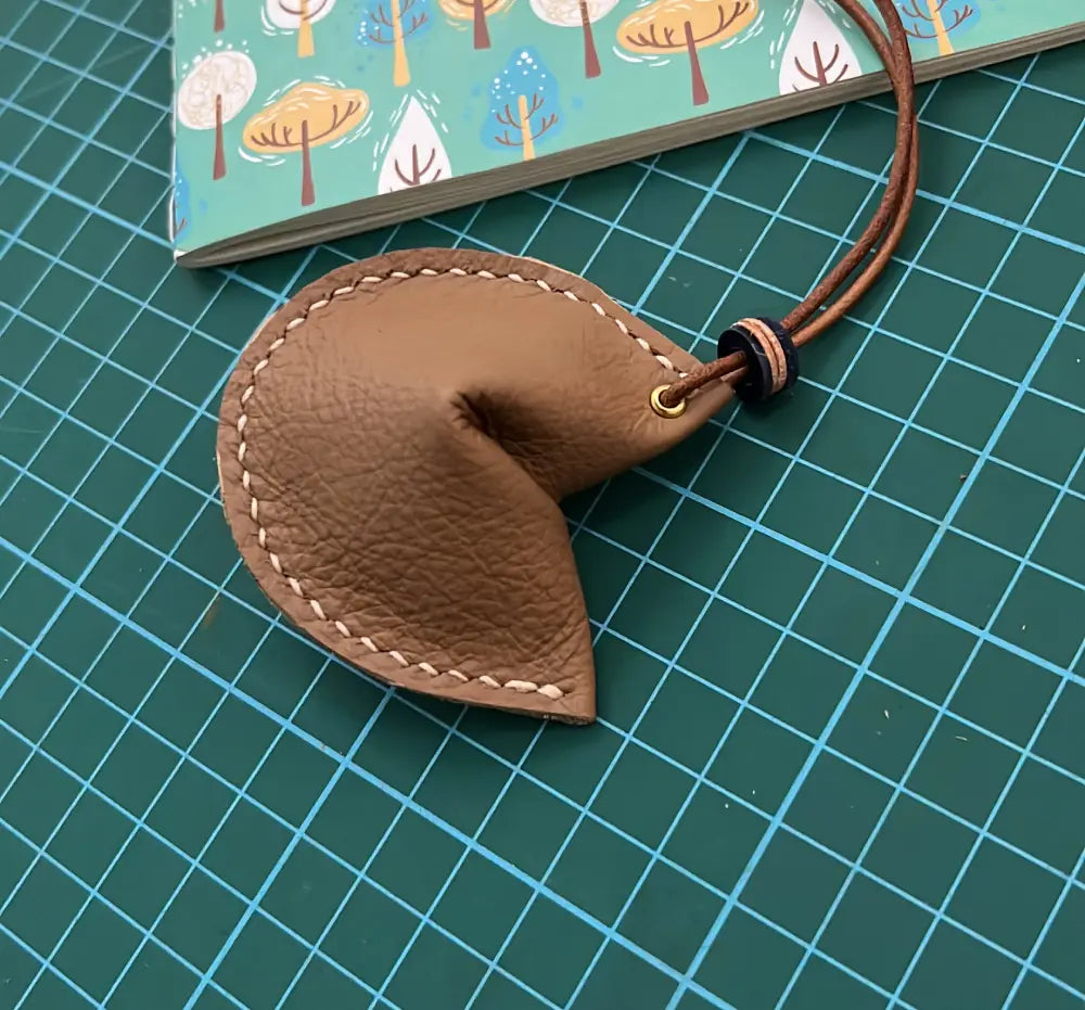 DIY Leathercraft Fortune Cookie Template, Laser Cut Bag Charm Template | Digital Download