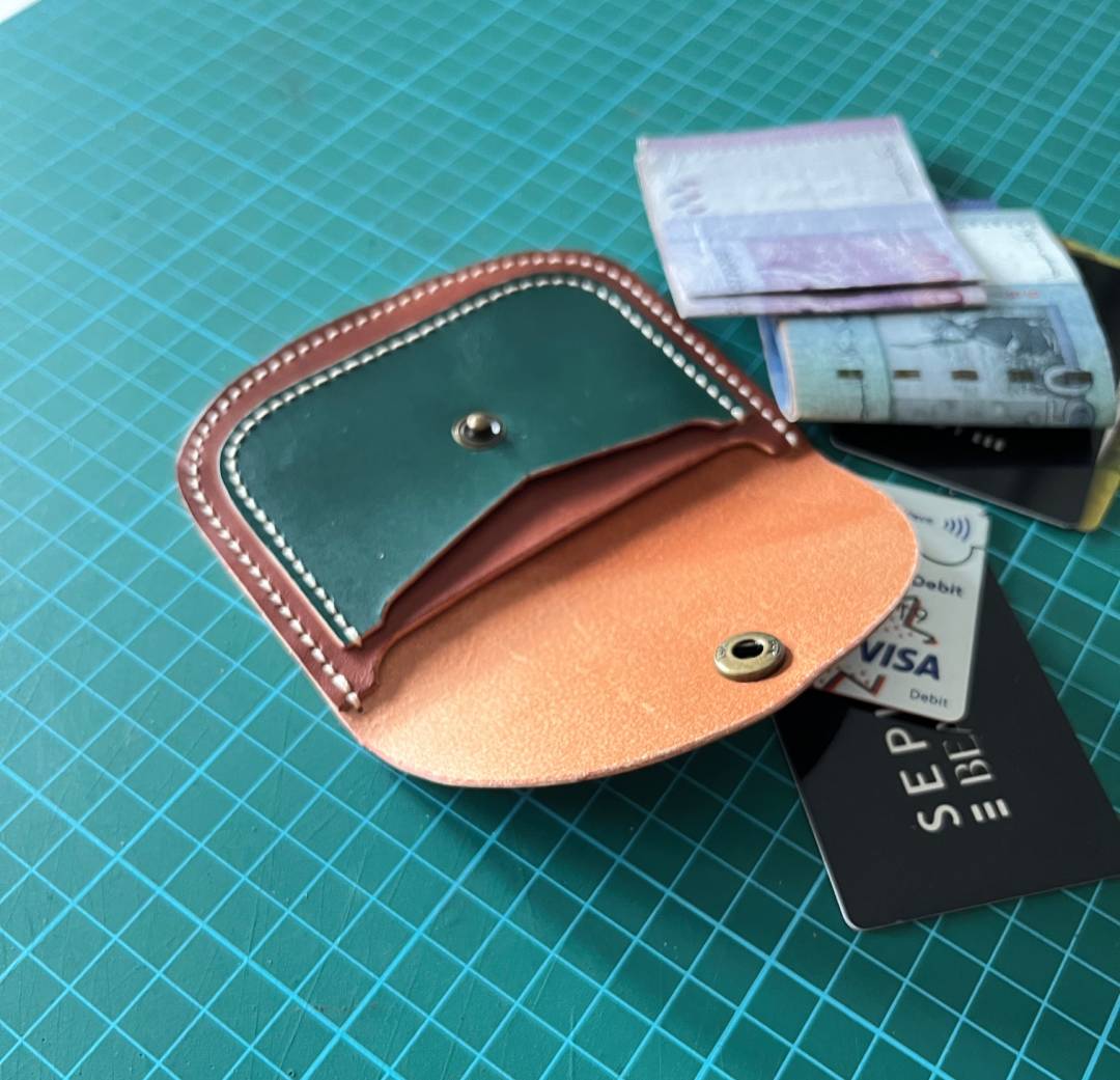 Handsew leather wallet