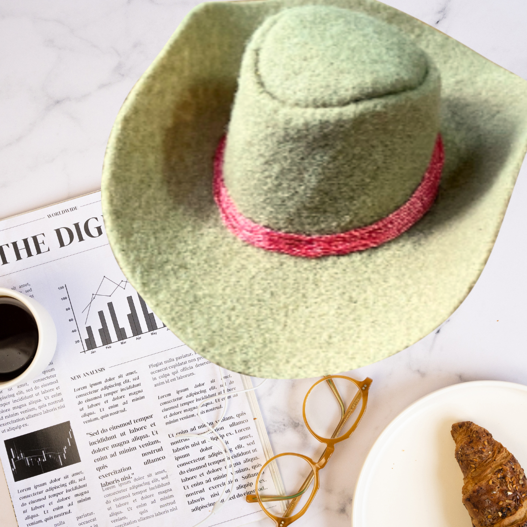 Medium Size Felt CowBoy Hat Pattern, Felt Cowboy hat PDF Template, Digital pattern for Cowboy hat