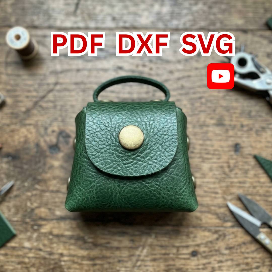 Mini Bag Pattern, Leather Mini Bag Pattern, Bag pattern, leather Bag pattern, Small bag leather pattern, leathercraft pattern, bag template.
