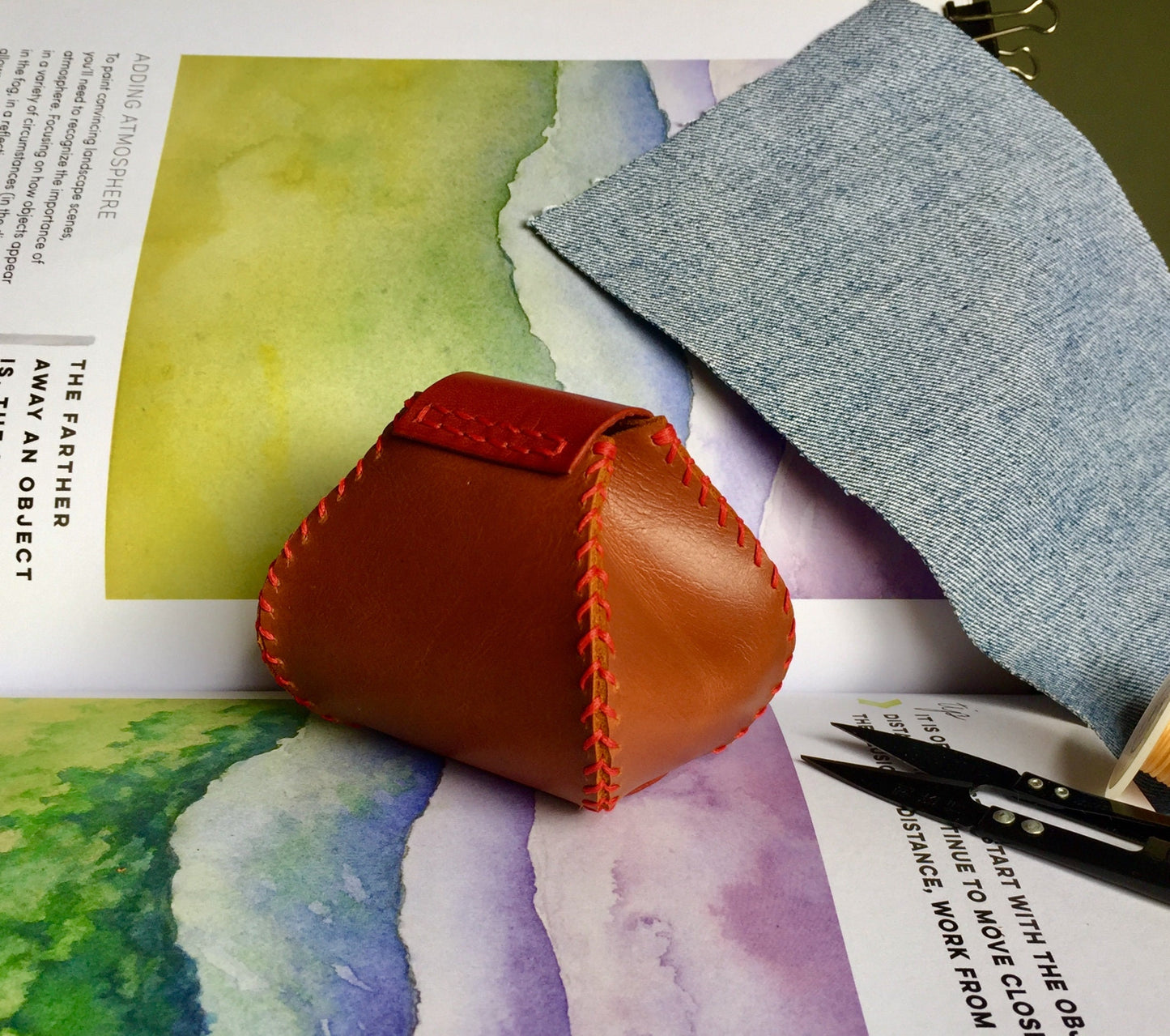 Digital PDF pattern for a leather bag  including printing and assembly instructions.