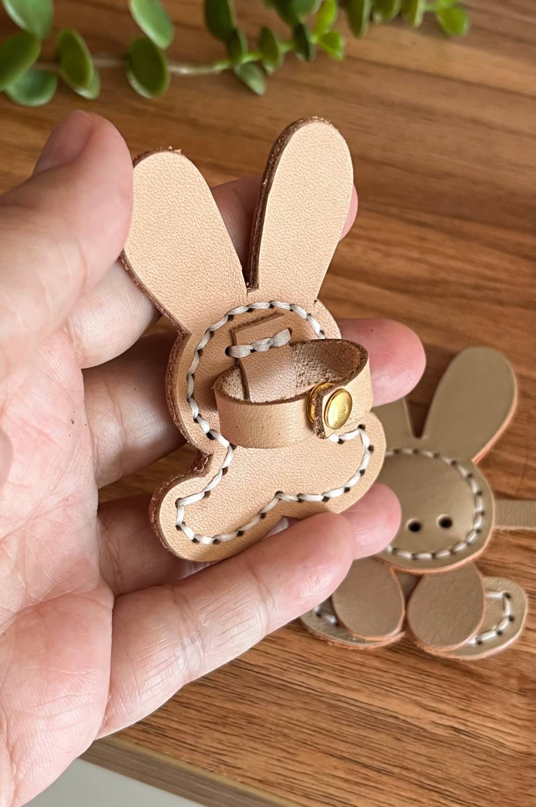 Leather Bunny Bag Charm Pattern | DIY PDF, SVG & DXF Templates