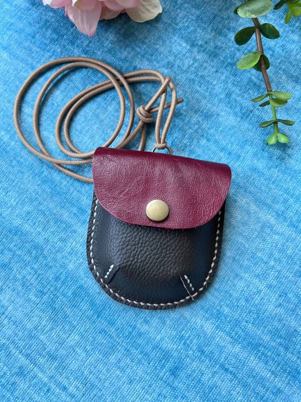 Small leather purse pattern, Small coin wallet pattern, Leather pattern for mini pouch, handmade small coin pouch template.