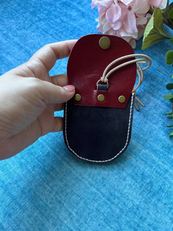 Small leather purse pattern, Small coin wallet pattern, Leather pattern for mini pouch, handmade small coin pouch template.