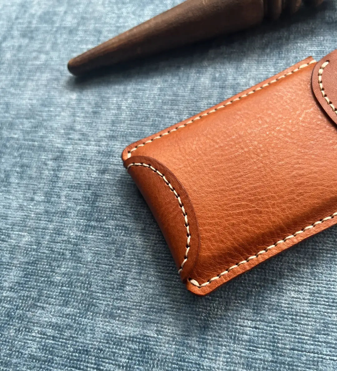 Minimalist Leather Card Holder Pattern - Digital Template (PDF, DXF, SVG)