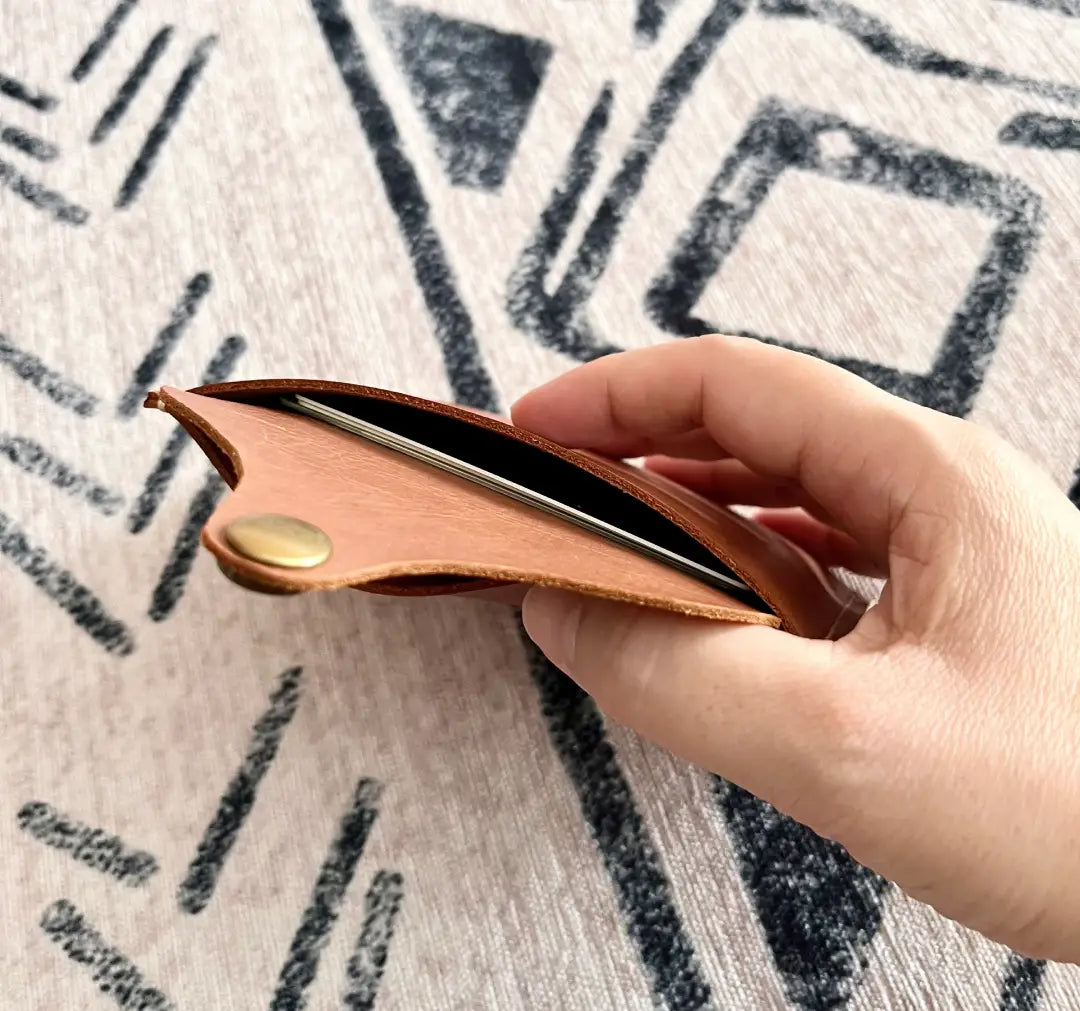 Minimalist Leather Card Holder: Digital Pattern (PDF, SVG, DXF) + Video Tutorial