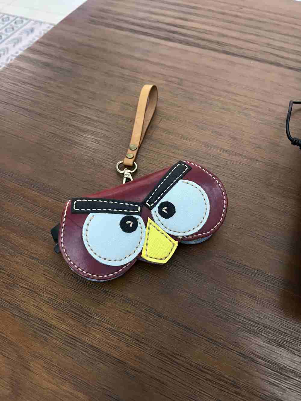 PATTERN for an Angry Bird Spectacles Case, PDF leather pattern for glasses holder, DIY leather holder for glasses with leather Pattern