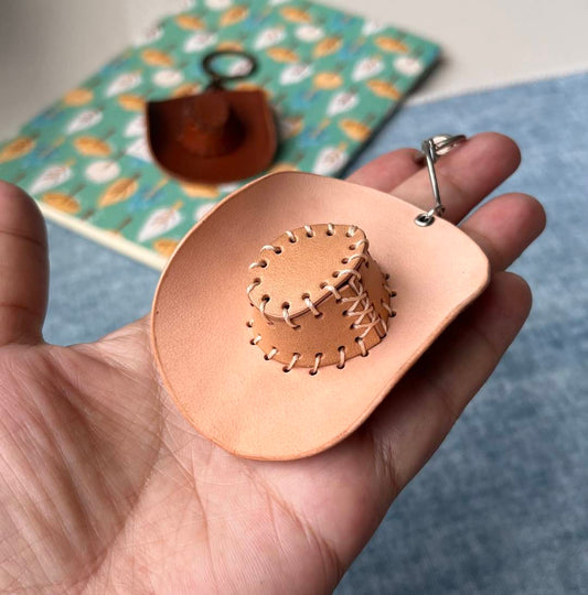 EASY Cowboy Leather Hat Keychain Pattern: (PDF, SVG, DXF) Digital Download + Video Tutorial