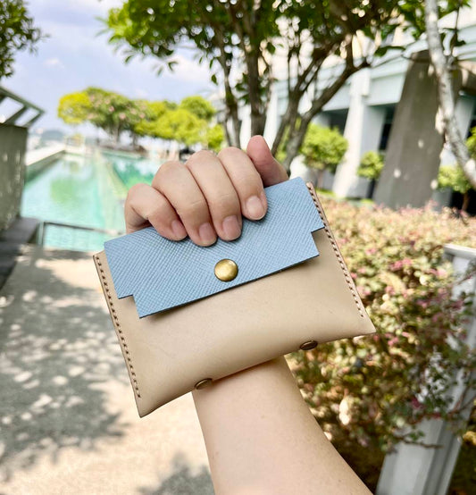 Minimalist Leather Wallet Pattern: DIY Two-Tone Card Holder (PDF, SVG, DXF) + Video Tutorial