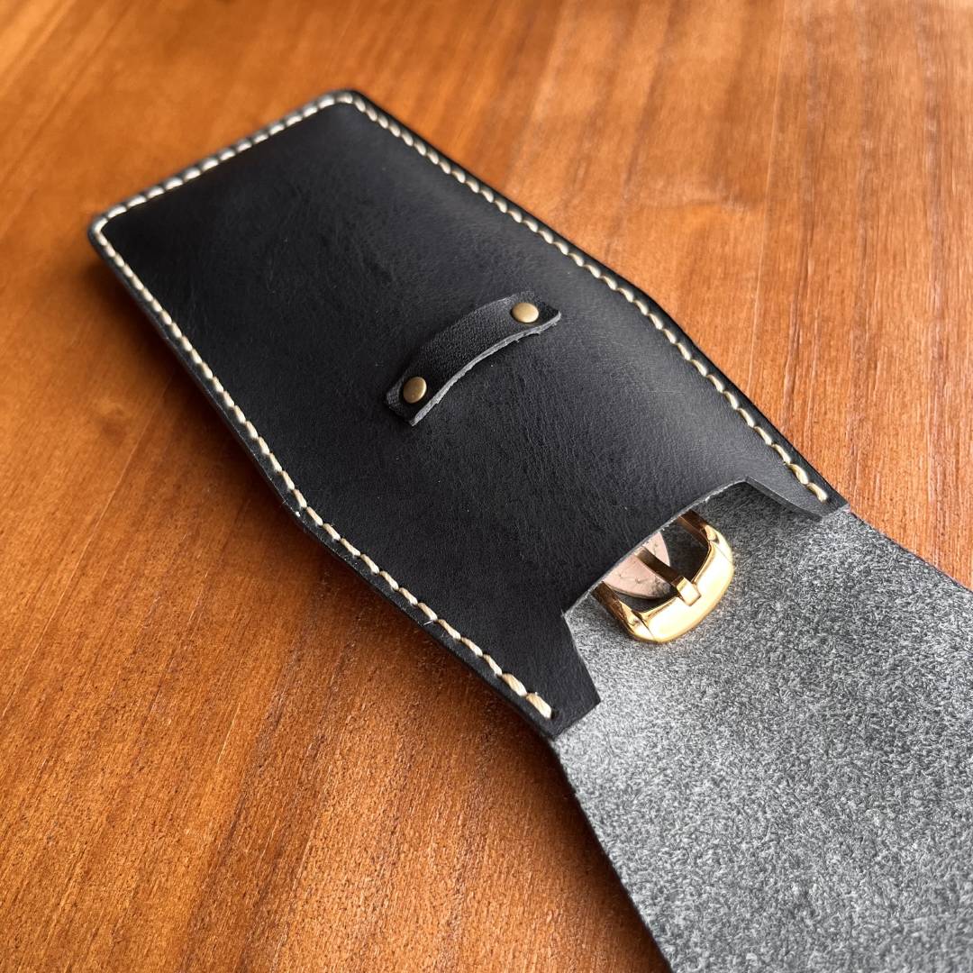 Easy Leather Watch Pouch Pattern | Coffin Watch Sleeve Template, PDF SVG DXF (Digital Download)