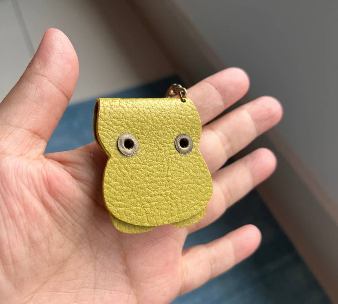 Animal Leather Keychain Pattern pdf svg dxf | DIY Leathercraft Template: Bunny, Hippo Owl Bag Charm
