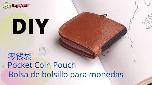 PATTERN for Pocket Coin Pouch | Leather Coin Purse | Leather Coin Purse Pattern for coin purse template | small leather coin storage PDF