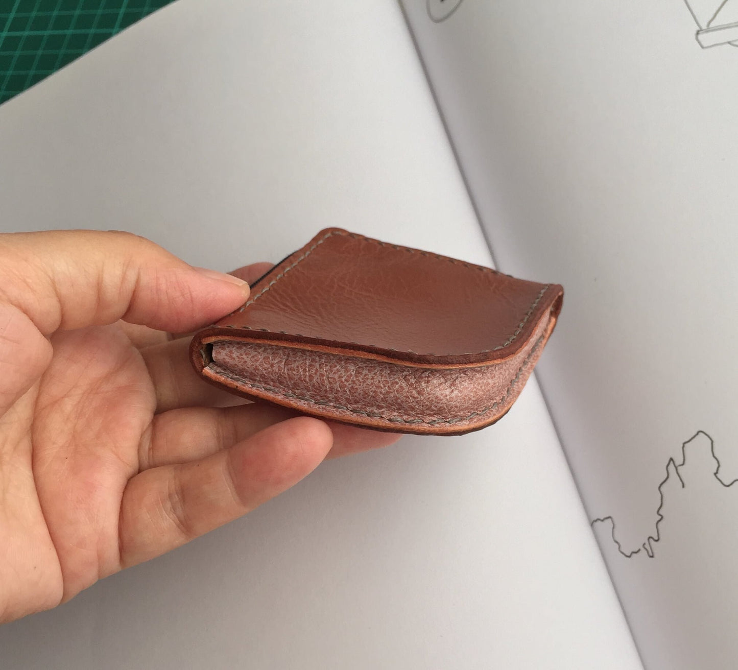 PATTERN for Pocket Coin Pouch | Leather Coin Purse | Leather Coin Purse Pattern for coin purse template | small leather coin storage PDF