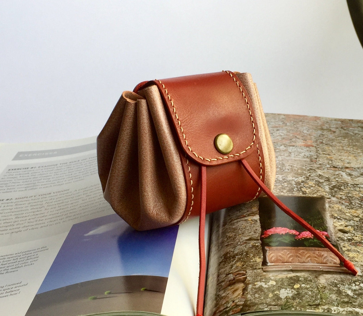 PATTERN for a Beautiful Mini Bucket Leather Bag