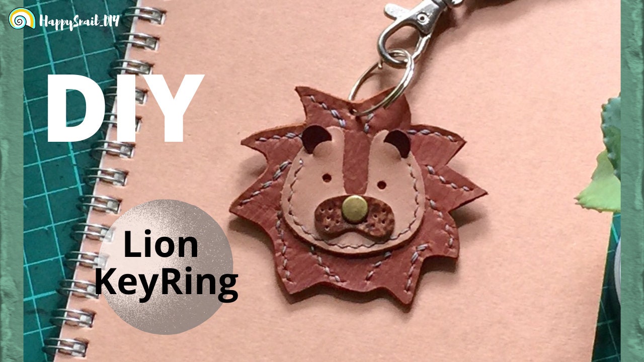 Leathercraft pattern for Key Ring, keychain leather pattern, Leather keychain template, Animal keychain pattern, key ring template