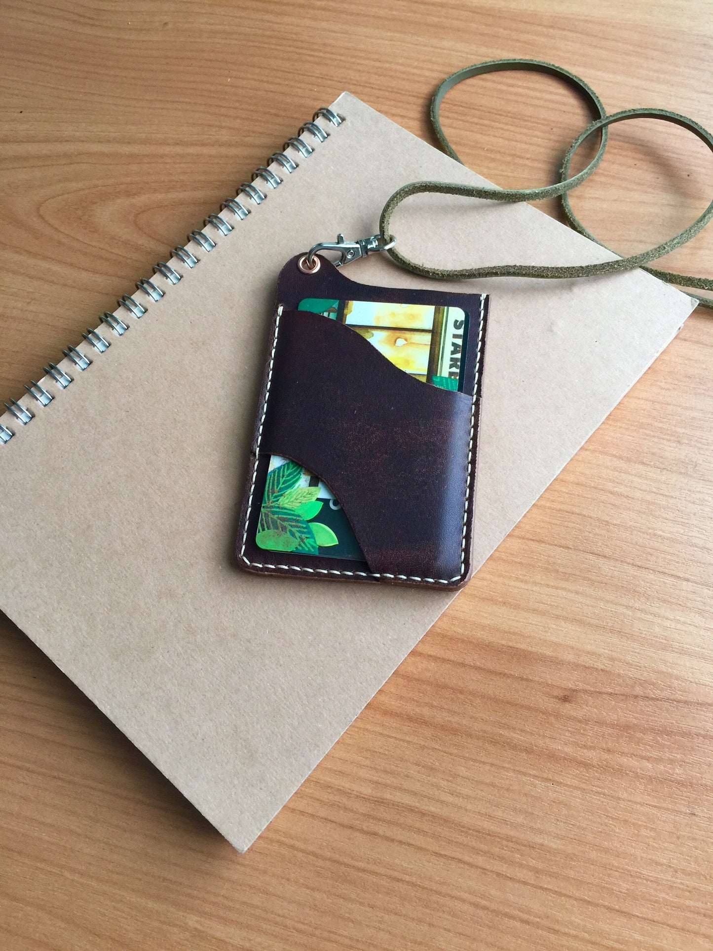 Leather Badge holder pattern, Personalized id holder pattern, leather ID Badge holder template, PDF pattern for leather ID holder.