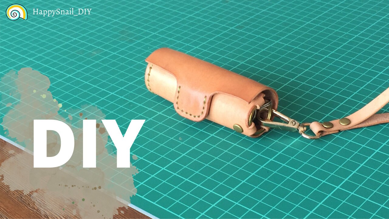 PATTERN of TUBE-SHAPED Key Holder for Leathercraft Beginners