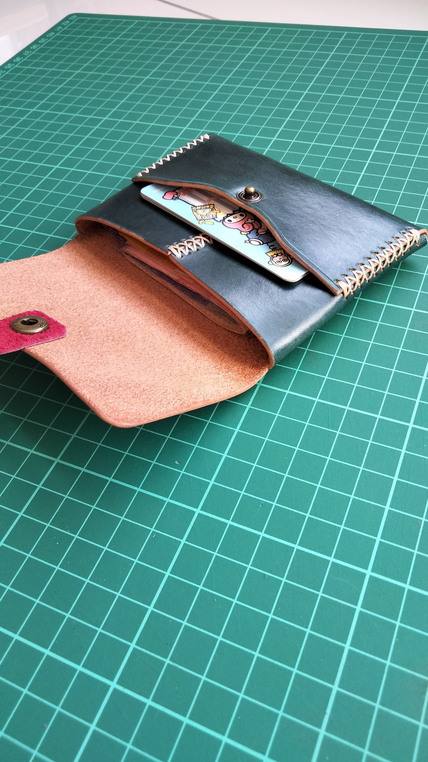 PATTERN for Small Leather Wallet with cross stitches