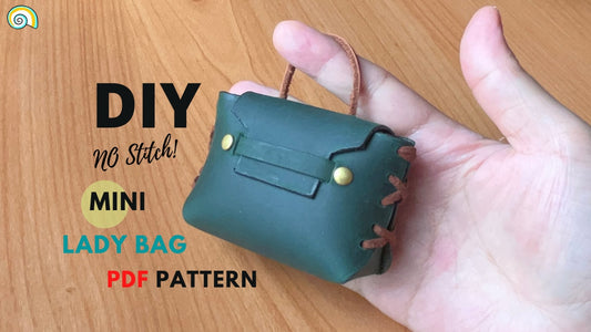 PATTERN for a NO STITCHING Mini Lady Bag | with Free design of Thank you cards.