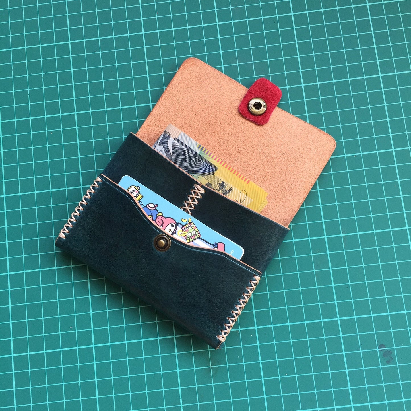 PATTERN for Small Leather Wallet with cross stitches