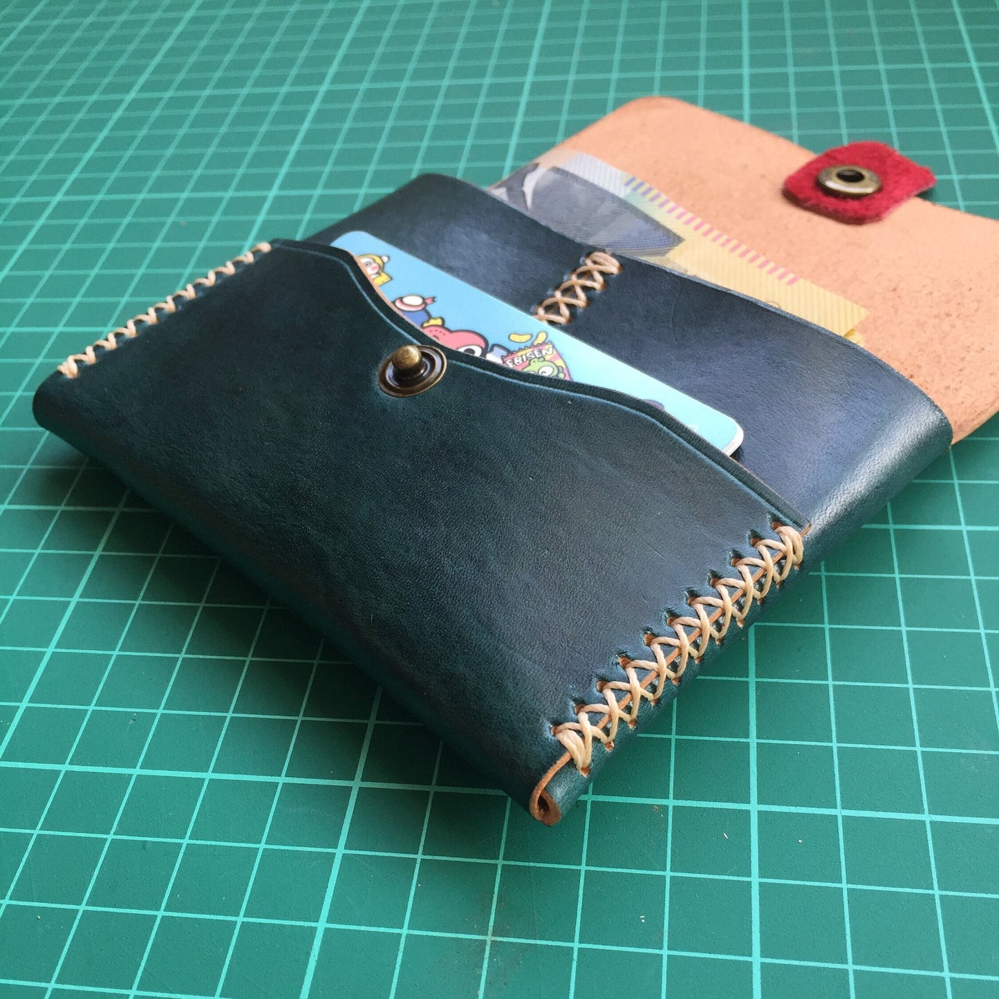 PATTERN for Small Leather Wallet with cross stitches