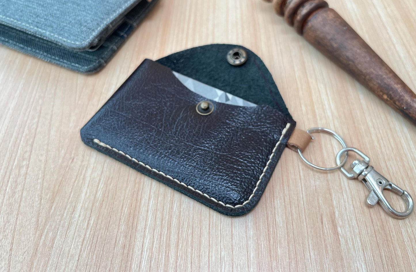 leather pattern, card holder keychain pattern, leather craft pattern, purse keychain template, leather template, leather card wallet pattern