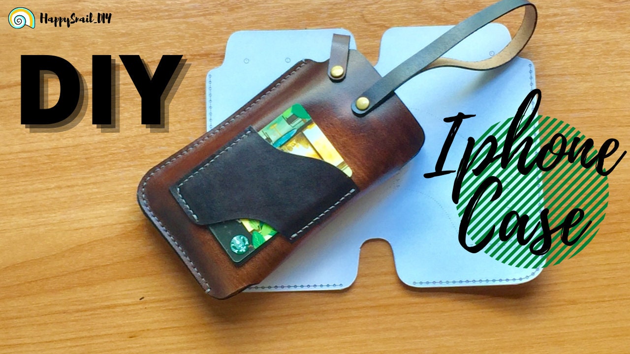 Leather iPhone purse pattern with card slot.