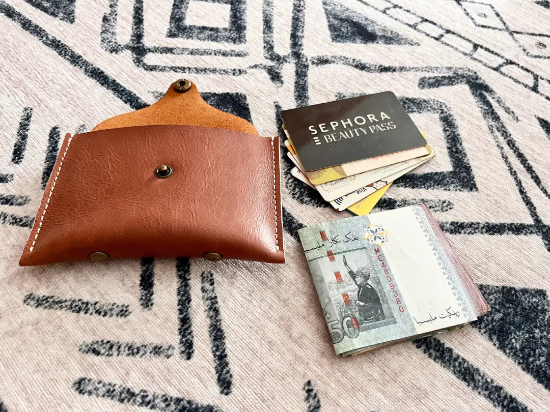 Minimalist Leather Card Holder: Digital Pattern (PDF, SVG, DXF) + Video Tutorial