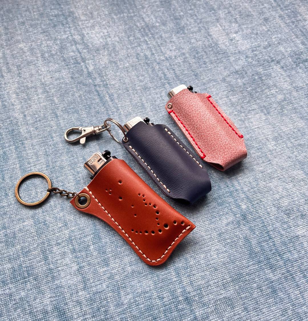Leather Lighter Case Pattern: DIY Lighter Keychain Template (PDF, SVG, DXF) Digital Download