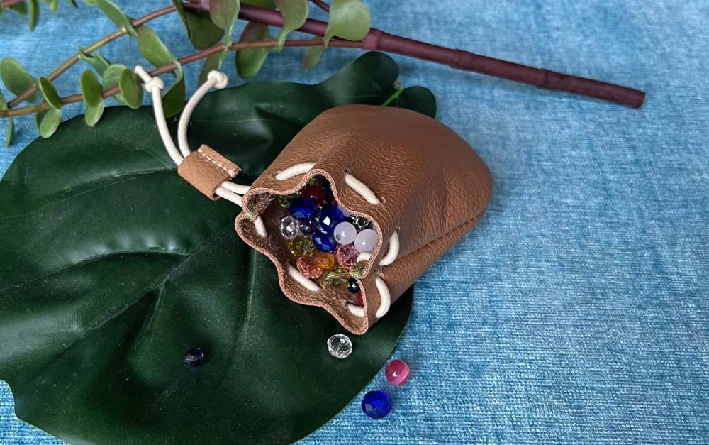 Soft chrome-tanned leather drawstring bag ideal for budget-conscious makers.