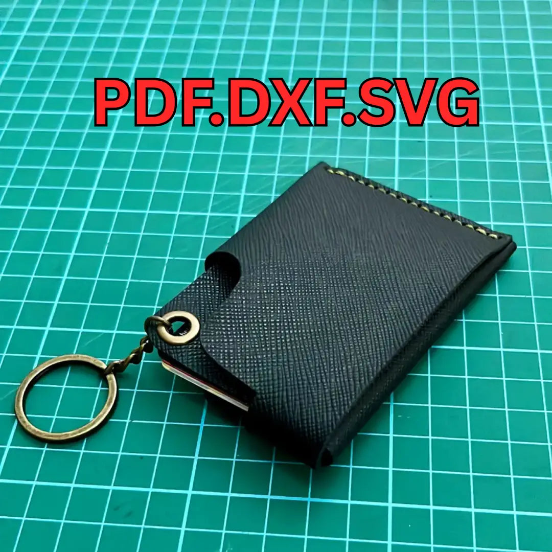 Minimalist Multi-Function Leather Wallet Pattern |Digital Download | DIY Card Holder Template with Video Tutorial | Laser Cut svg dxf file