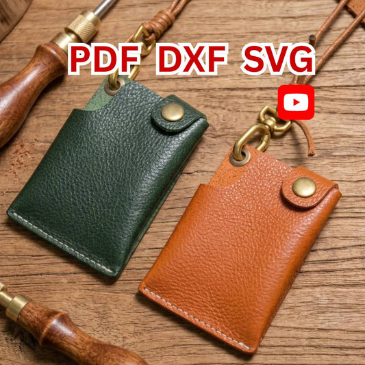 Minimalist Multi-Function Leather Wallet Pattern |Digital Download | DIY Card Holder Template with Video Tutorial | Laser Cut svg dxf file