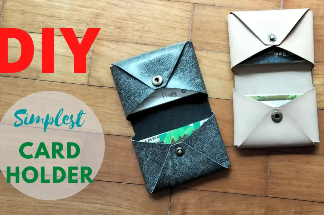 No sew leather card wallet holding cards securely