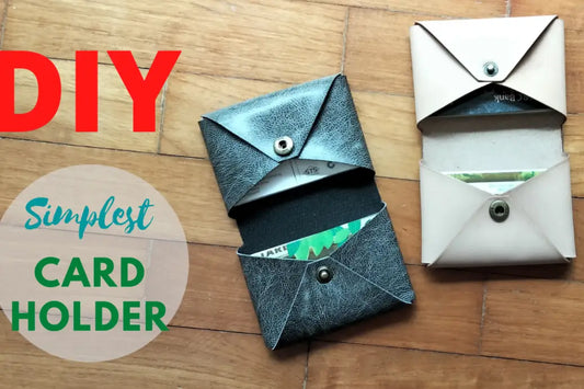 No sew leather card wallet holding cards securely