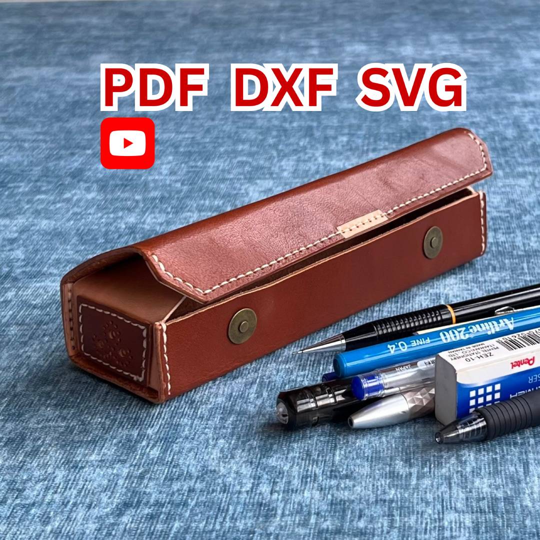 DIY Aesthetic leather pen box.