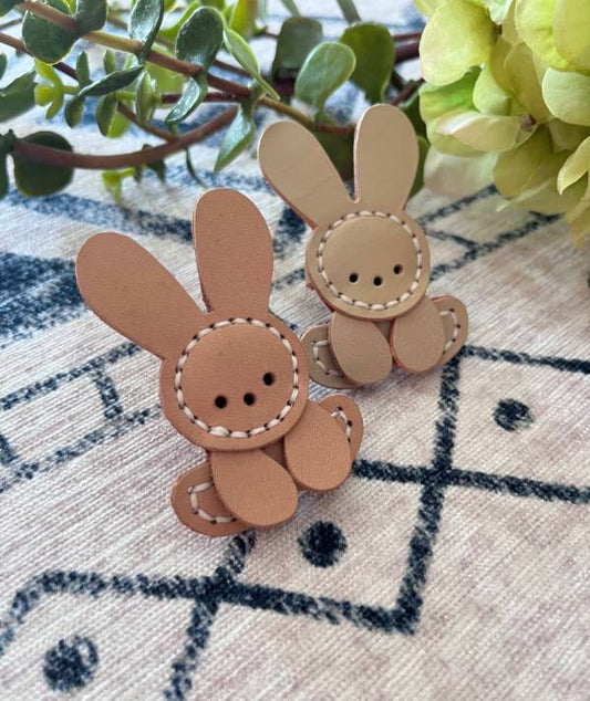 Rabbit Leather pattern, Rabbit bag decor pattern file, leather rabbit PDF template, cute animal leathercraft pattern