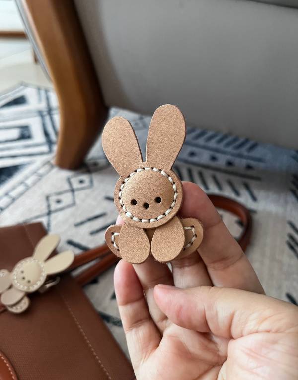 Rabbit Leather pattern, Rabbit bag decor pattern file, leather rabbit PDF template, cute animal leathercraft pattern