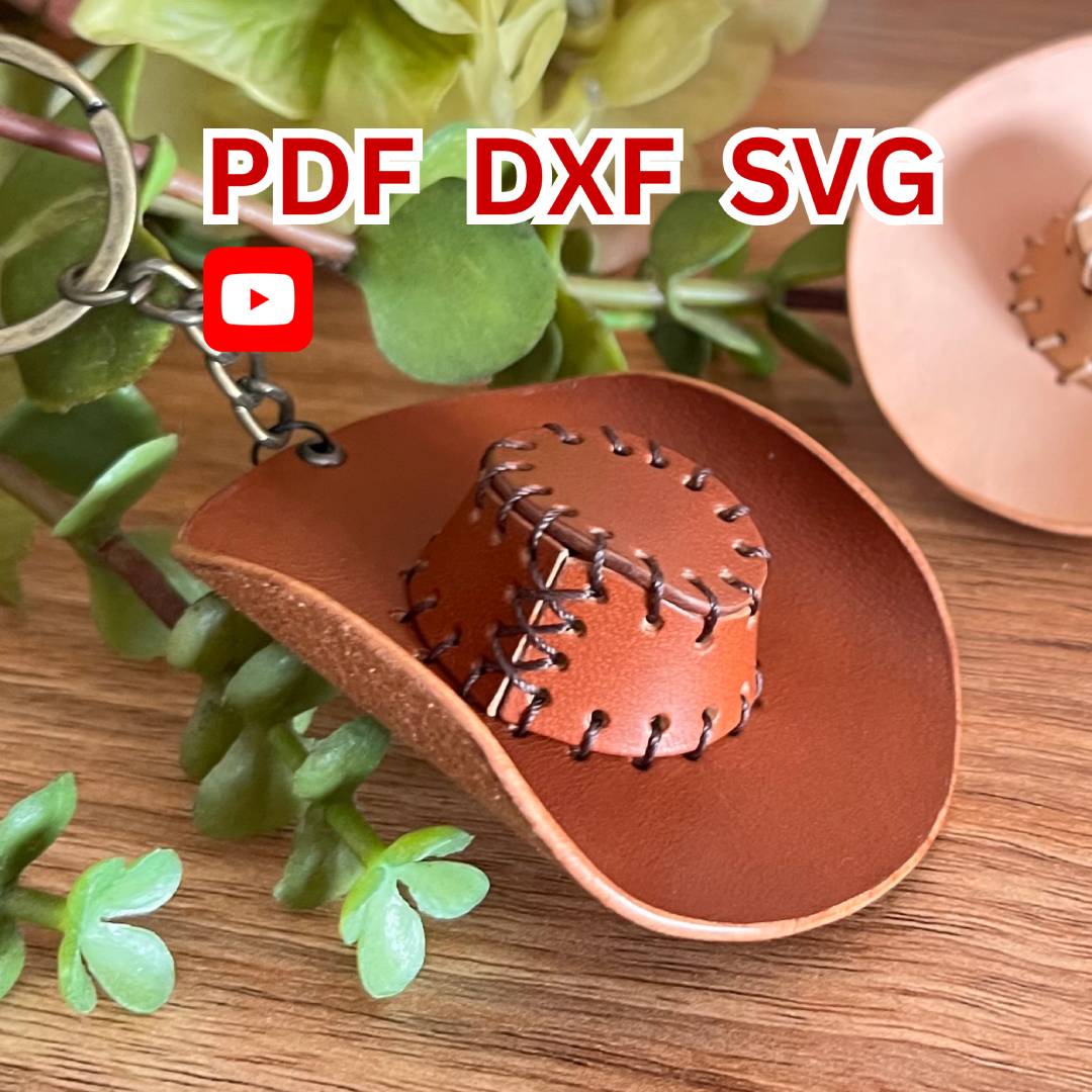 Mini cowboy hat charm handmade